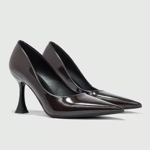 Brown High-Heel Pumps