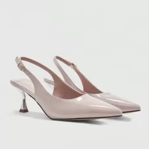 Smooth Surface Closed toe High Heel Sandal